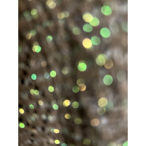 CP Shades Pointelle Knit Cardigan Brown Lurex Metallic Threading Cotton Women M - Picture 11 of 11